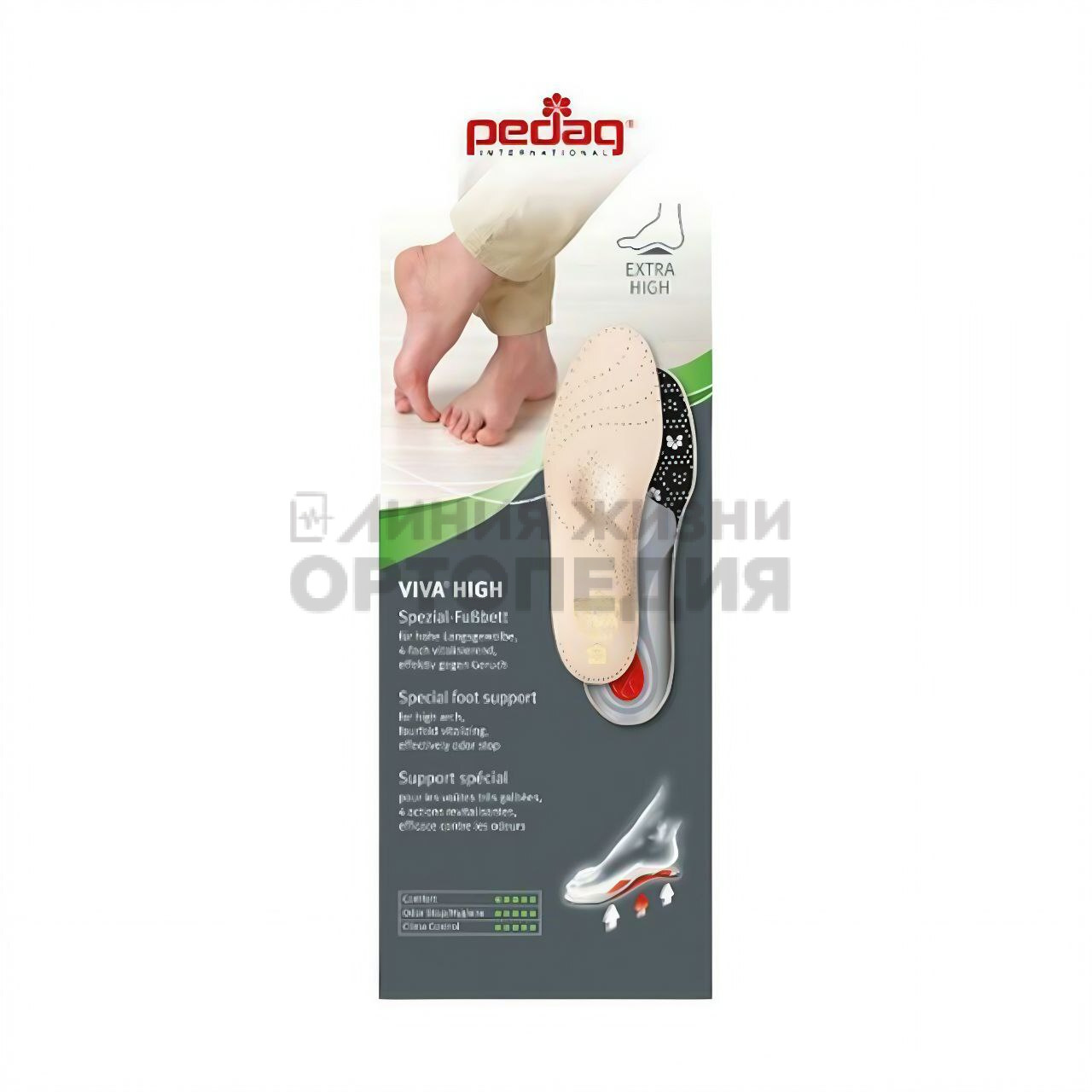 [189] Стельки-супинаторы pedag VIVA HIGH