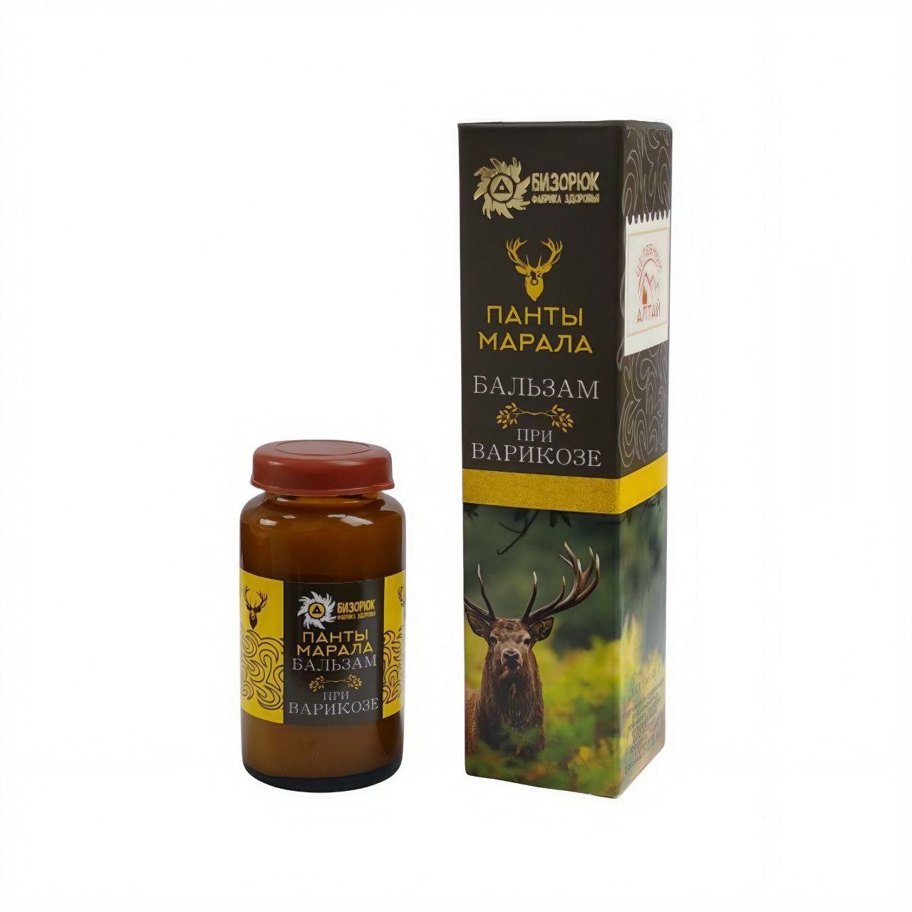 Бальзам"Целебный Алтай" "Панты марала" при варикозе ,стекло 30мл.(04-16-03)