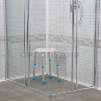 Табурет для ванны голубые насадки на ножки, Lux 505 — интернет-магазин «Линия жизни»