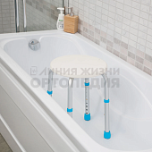 Табурет для ванны голубые насадки на ножки, Lux 505 — ID 