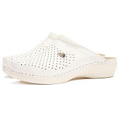 PU100WHT, Сабо женские цв.белый, 40
